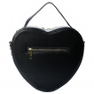 Sac à main en forme de coeur noir style