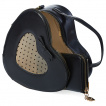 Sac à main en forme de coeur noir style