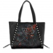 Sac à main goth-rock à rose noire incandescente