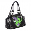 Sac  main gothique noir  coeur couple Frankenstein - Banned