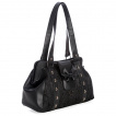 Sac à main gothique noir à motif floral, cranes et noeud chauve-souris - Banned