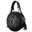 Sac  main gothique rond HENNA BLACK ROUND BAG - Restyle