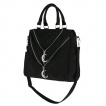 Sac  main gothique sudine DOUBLE ZIPPED MOON - Restyle