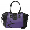 Sac à main gothique violet et noir à nuée de chauves-souris - Banned