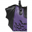 Sac à main gothique violet et noir à nuée de chauves-souris - Banned