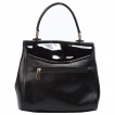 Sac  main noir  fleur 