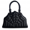 Sac à main noir gaufré style toile d'araignée - Banned
