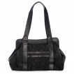 Sac à main noir goth-rock corseté à motif floral - Banned