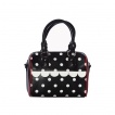 Sac  main noir  pois blancs modle 