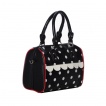 Sac  main noir  pois blancs modle 