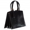 Sac à main noir style peau de reptile - Banned