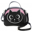 Sac  main noir  tte de chat mignon 