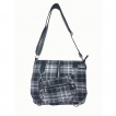 Sac à main punk-rock Banned à tartan gris
