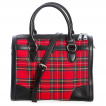 Sac  main punk-rock similicuir  tartan rouge - Banned