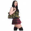 Sac  main punk-rock  tartan jaune et noir avec menottes - Banned