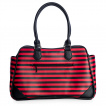 Sac à main rayé noir et rouge à tombe chauve-souris - Banned