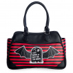 Sac  main ray noir et rouge  tombe chauve-souris - Banned