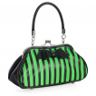 Sac  main ray vert et noir  noeud papillon chauve-souris - Banned