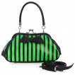 Sac  main ray vert et noir  noeud papillon chauve-souris - Banned