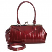 Sac  main rtro bordeaux  lignes en surpiqre MAGGIE MAY - Banned