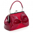 Sac à main retro glam similicuir bordeau à noeud papillon couvrant - Banned