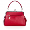 Sac  main retro glam similicuir bordeau  noeud papillon couvrant - Banned