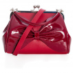 Sac à main retro glam similicuir bordeau à noeud papillon couvrant - Banned