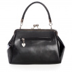 Sac  main retro glam similicuir noir  noeud papillon couvrant - Banned