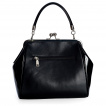 Sac  main rtro noir  large rose - BANNED