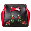 Sac à main rétro à roses rouges