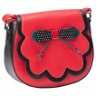 Sac  main rouge rockabilly noeud et cerises 