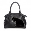 Sac  main similicuir  patch chat noir - Banned