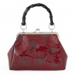 Sac  main similicuir rouge  toile noire et araigne - Banned