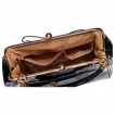 Sac  main similicuir style rtro - Noir et bronze - Banned