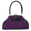 Sac à main similicuir violet et noir à chauve-souris - Banned
