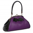 Sac à main similicuir violet et noir à chauve-souris - Banned