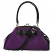 Sac à main similicuir violet et noir à chauve-souris - Banned