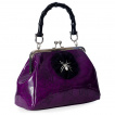 Sac  main similicuir violet  toile et araigne - Banned