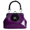 Sac  main similicuir violet  toile et araigne - Banned