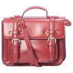 Sac à main style cartable bordeaux