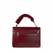 Sac  main style cartable bordeaux rtro-vintage  anse fourrure - BANNED