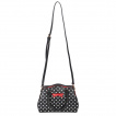 Sac  main style vintage noir  pois blancs et noeud rouge 