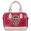 Sac  main sugar skull magenta  pois - Banned