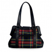 Sac  main tartan fonc  cranes et noeud chauve-souris - Banned