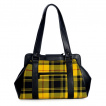 Sac  main tartan jaune  cranes et noeud chauve-souris - Banned