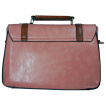 Sac  main vintage Banned rose pastel et marron style cartable  noeud papillon