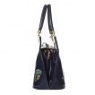 Sac  main vintage  Paon sur branche en fleurs - Bleu nuit