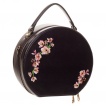 Sac à main vintage rond fleuri