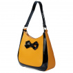 Sac MARLENE BOW jaune moutarde  noeud papillon et bords noirs - Banned