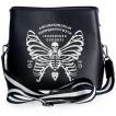 Sac noir  bandoulire  papillon squelette 